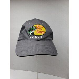 Bass Pro Shops Club Hat Outdoor Fishing Gray Trucker Hunting Adjustable Cap